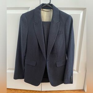 Navy tweed suit set - blazer and trousers